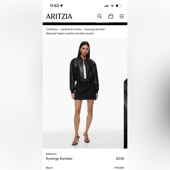 Aritzia Babaton Synergy Bomber XS - Picture 2 of 7
